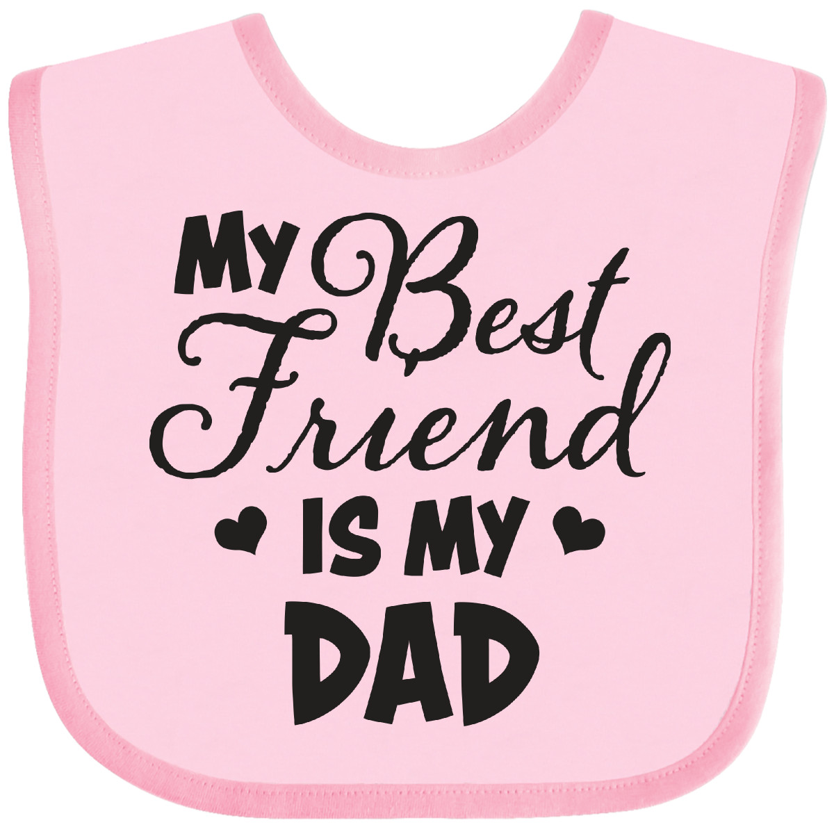 Inktastic Mein bester Freund ist mein Vater mit Herzen Baby Lätzchen Geschenk Kleidung Kleinkind - Bild 4 von 10