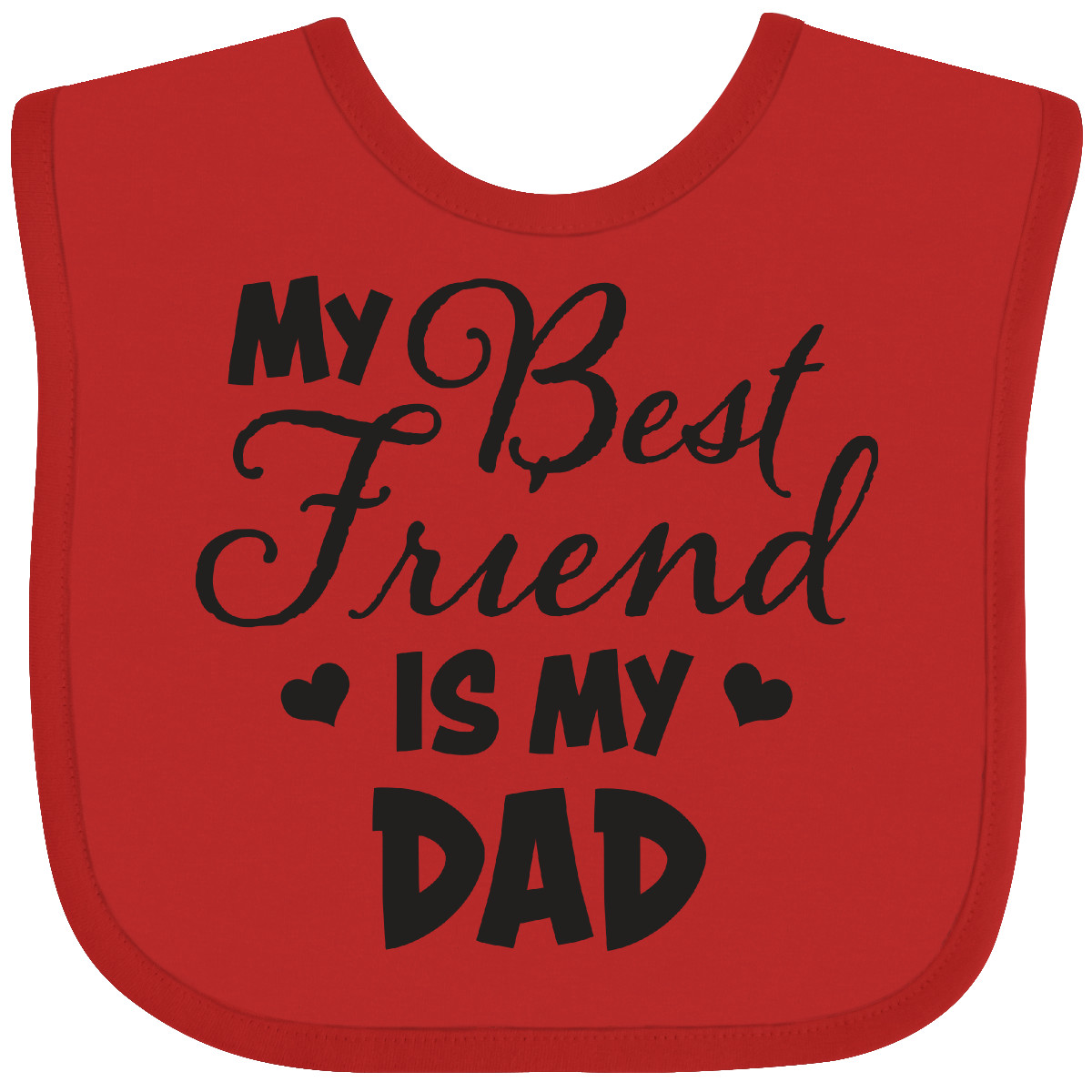 Inktastic Mein bester Freund ist mein Vater mit Herzen Baby Lätzchen Geschenk Kleidung Kleinkind - Bild 5 von 10