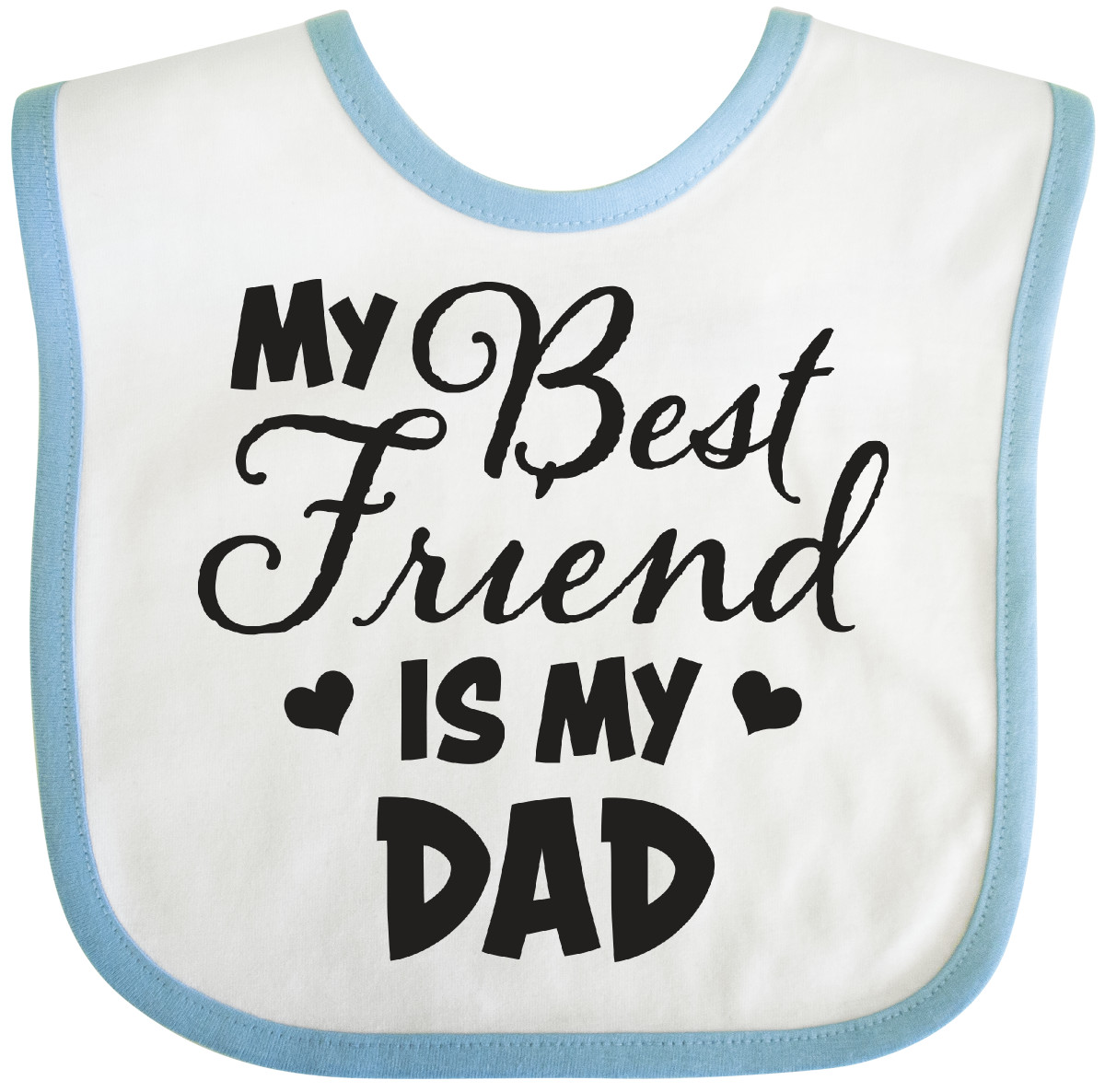 Inktastic Mein bester Freund ist mein Vater mit Herzen Baby Lätzchen Geschenk Kleidung Kleinkind - Bild 8 von 10