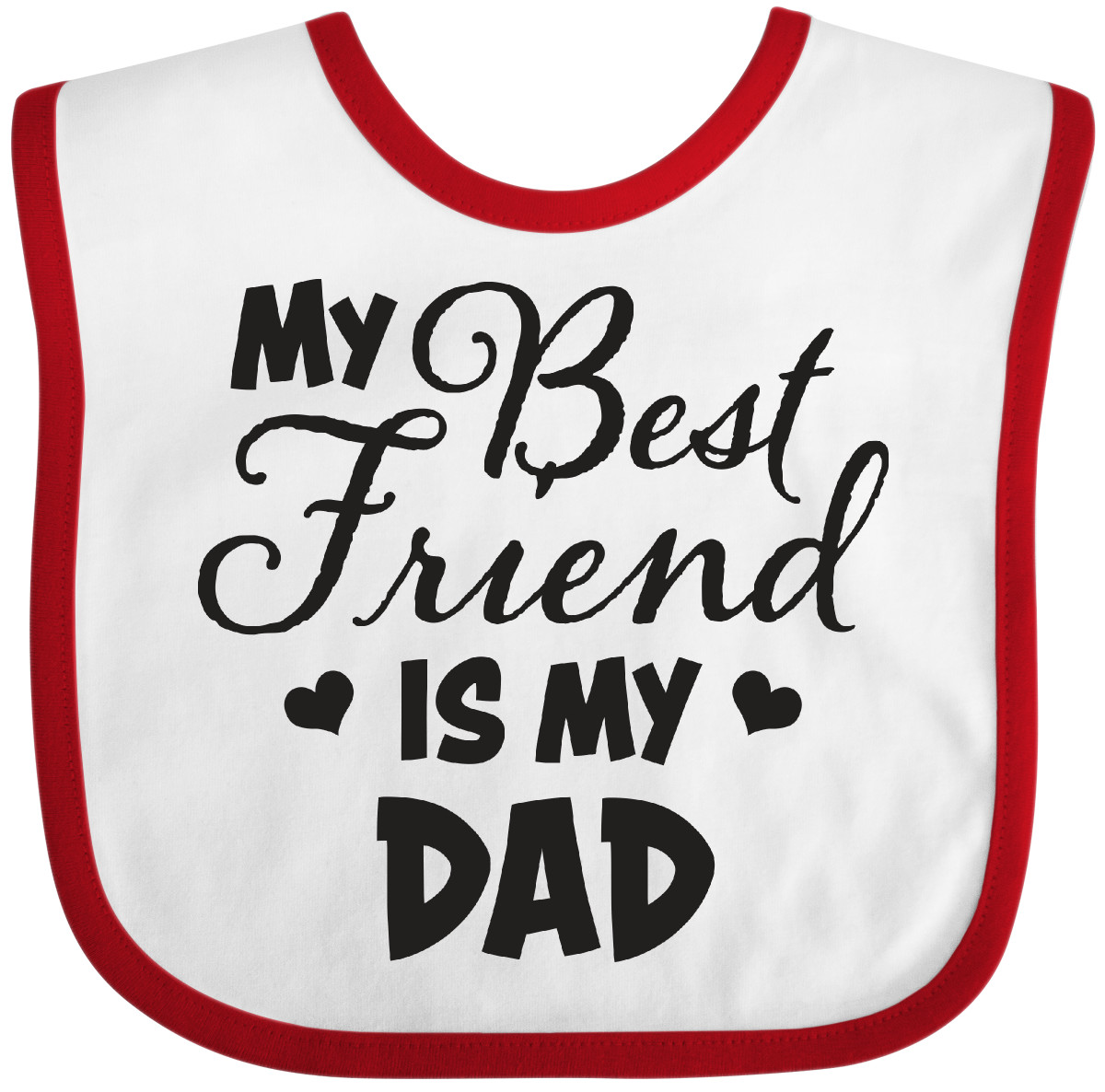 Inktastic Mein bester Freund ist mein Vater mit Herzen Baby Lätzchen Geschenk Kleidung Kleinkind - Bild 10 von 10