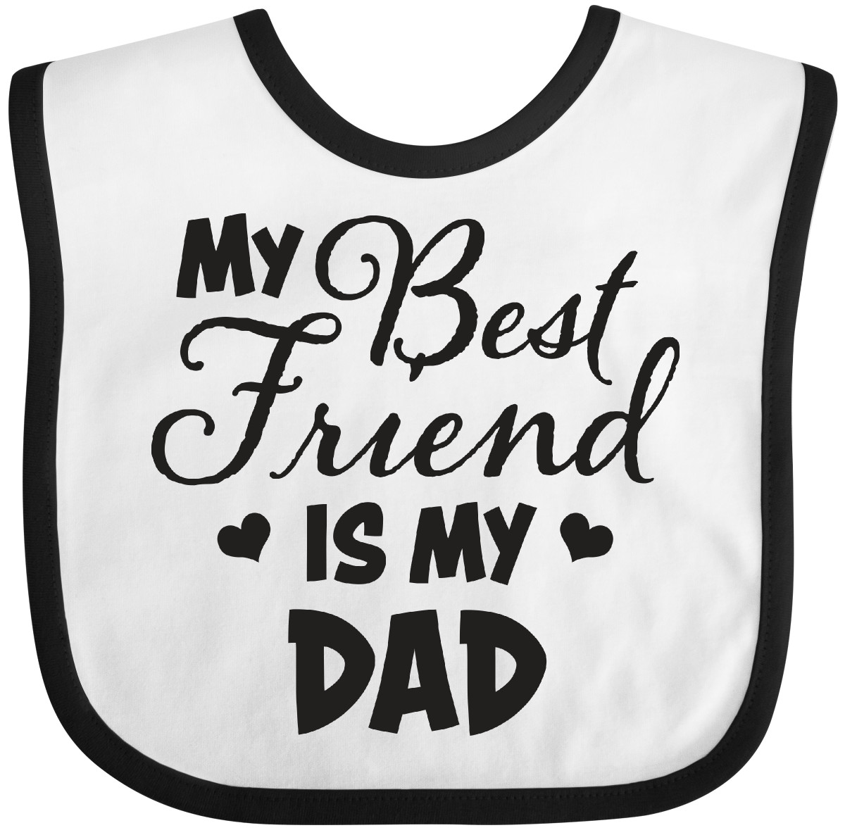 Inktastic Mein bester Freund ist mein Vater mit Herzen Baby Lätzchen Geschenk Kleidung Kleinkind - Bild 7 von 10