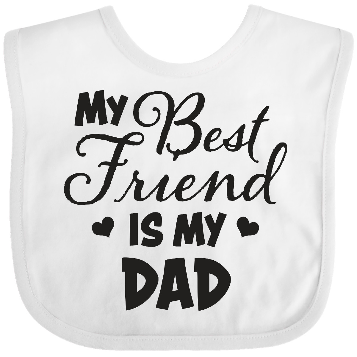 Inktastic Mein bester Freund ist mein Vater mit Herzen Baby Lätzchen Geschenk Kleidung Kleinkind - Bild 6 von 10