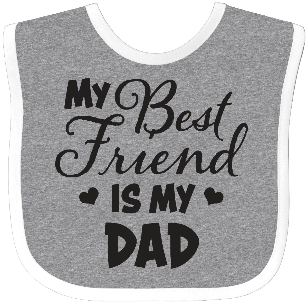 Inktastic Mein bester Freund ist mein Vater mit Herzen Baby Lätzchen Geschenk Kleidung Kleinkind - Bild 3 von 10