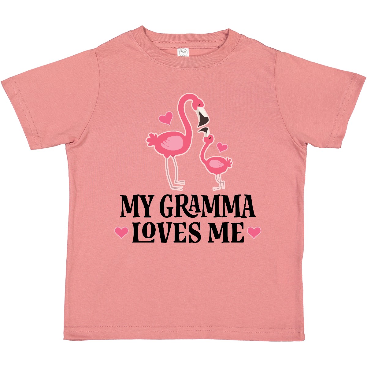 Inktastic Gramma Loves Me Girl Flamingo Toddler T-Shirt Childs Cute Grandkid Kid - Picture 5 of 8