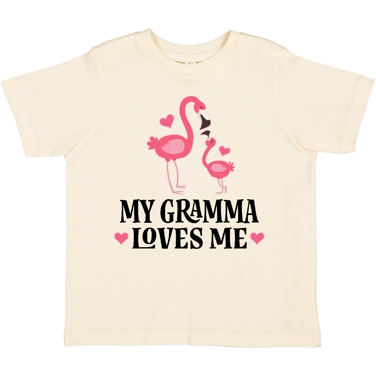 Inktastic Gramma Loves Me Girl Flamingo Toddler T-Shirt Childs Cute Grandkid Kid - Picture 6 of 8