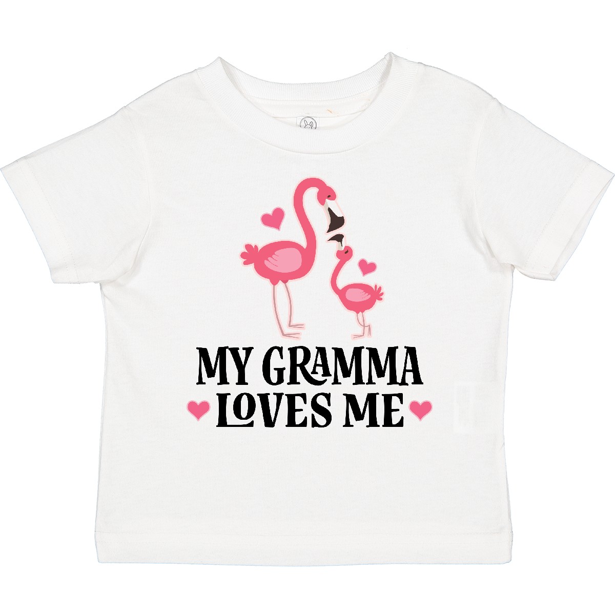 Inktastic Gramma Loves Me Girl Flamingo Toddler T-Shirt Childs Cute Grandkid Kid - Picture 8 of 8