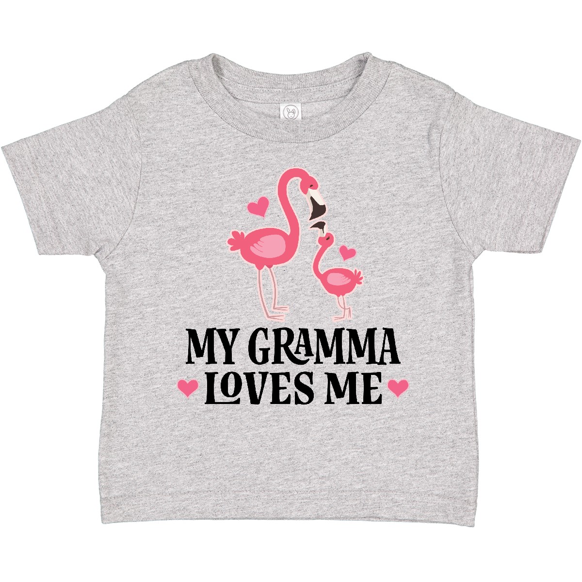 Inktastic Gramma Loves Me Girl Flamingo Toddler T-Shirt Childs Cute Grandkid Kid - Picture 3 of 8