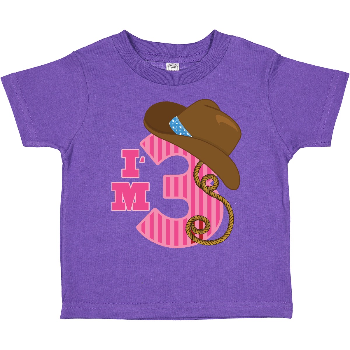 Inktastic 3rd Birthday 3 Year Old Cowgirl Toddler T-Shirt Three Cute Im Clothing - Picture 8 of 9