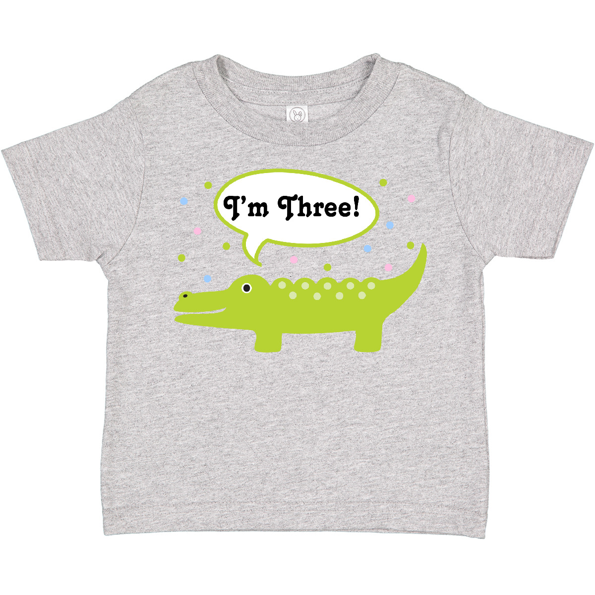 Inktastic 3rd Birthday Alligator I'm Three Toddler T-Shirt Third Bday Cute Green - Picture 3 of 9