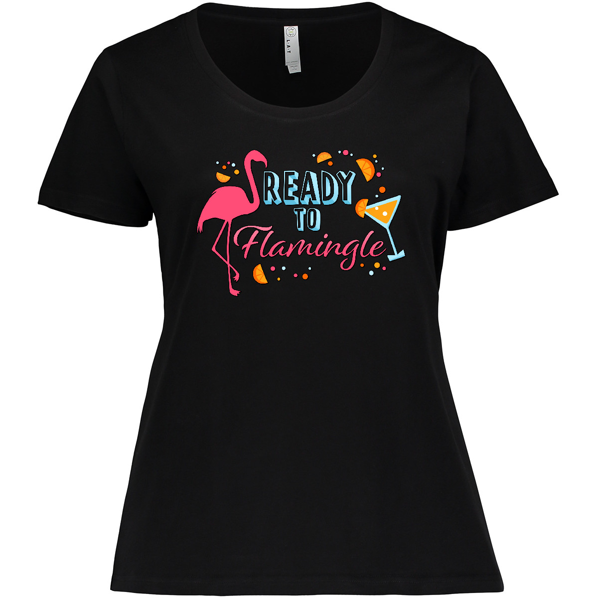 Inktastic Ready To Flamingle- Flamingo Party Women’s Plus Size T-Shirt Animals