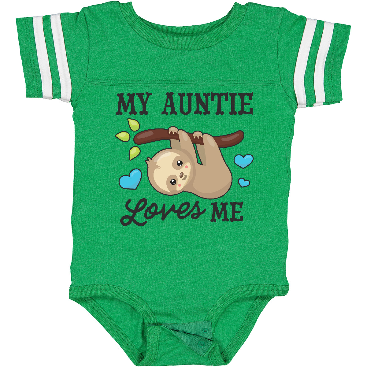 Inktastic My Auntie Loves Me With Sloth And Hearts Baby Bodysuit Animals Kids - Picture 5 of 25