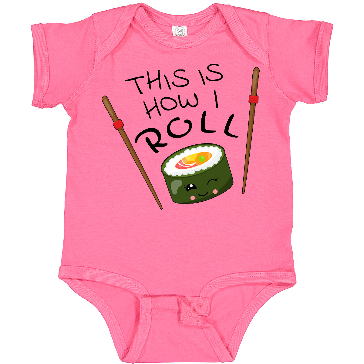 Inktastic This Is How I Roll- Cute Sushi Baby Bodysuit Food Chopsticks Hashi Pun - Picture 4 of 9
