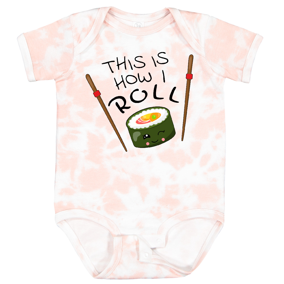 Inktastic This Is How I Roll- Cute Sushi Baby Bodysuit Food Chopsticks Hashi Pun - Picture 8 of 9
