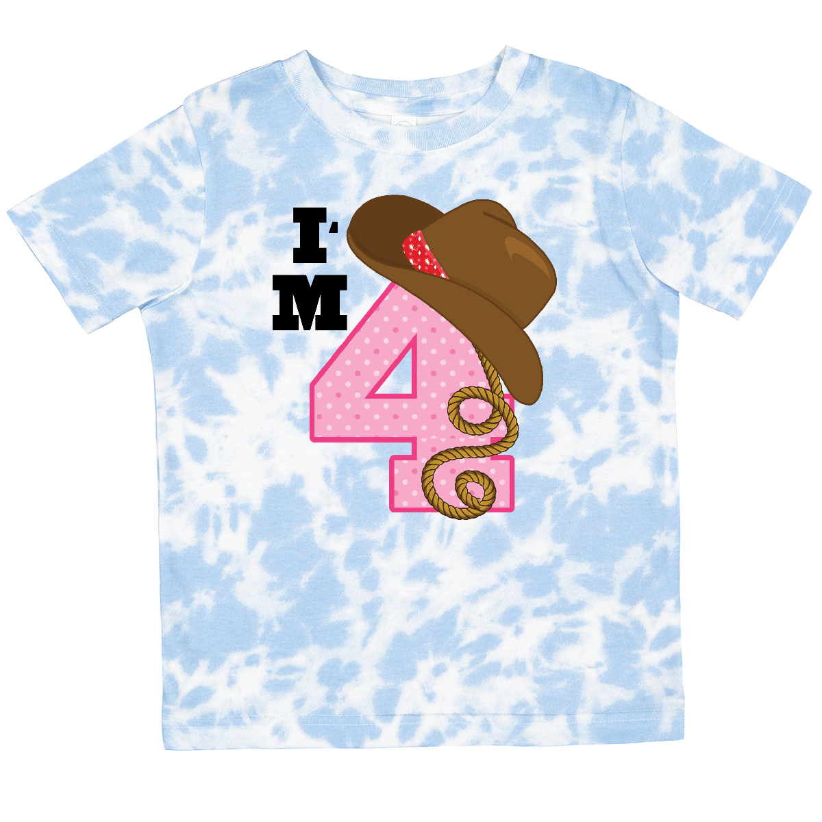 Inktastic 4th Birthday Cowgirl 4 Year Old Toddler T-Shirt Im Cute Childs Clothes - Picture 12 of 12