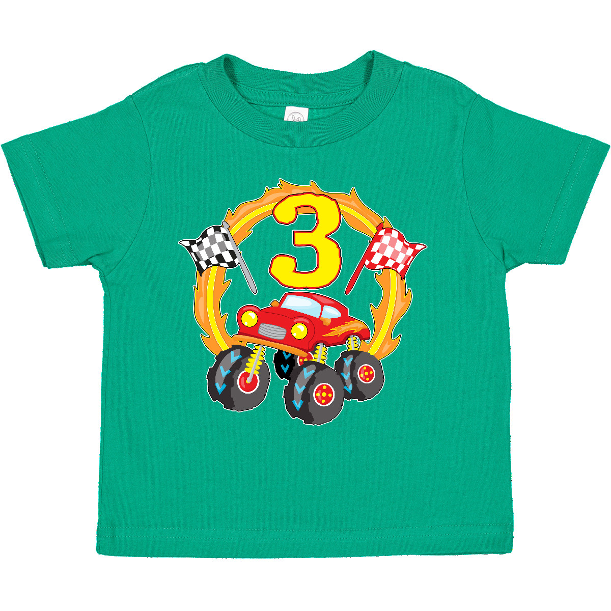 Inktastic Monster Truck 3rd Birthday Toddler T-Shirt Birthdays Third 3 Three Old - Picture 8 of 15