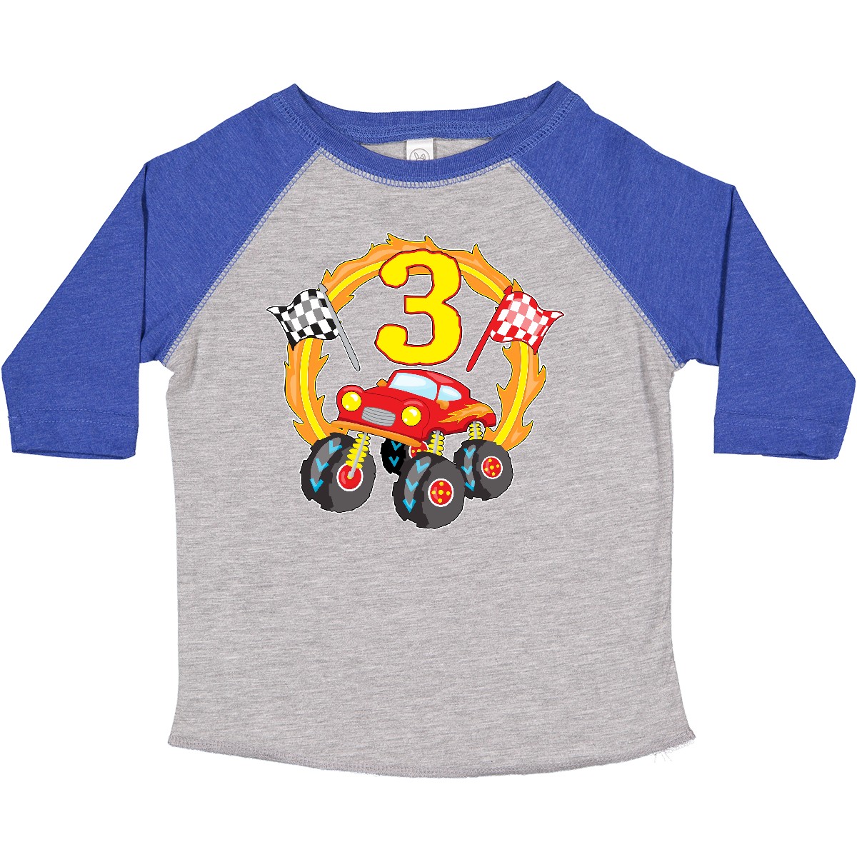 Inktastic Monster Truck 3rd Birthday Toddler T-Shirt Birthdays Third 3 Three Old - Picture 6 of 15