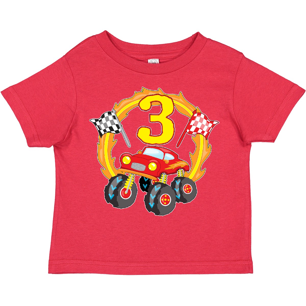 Inktastic Monster Truck 3rd Birthday Toddler T-Shirt Birthdays Third 3 Three Old - Picture 12 of 15