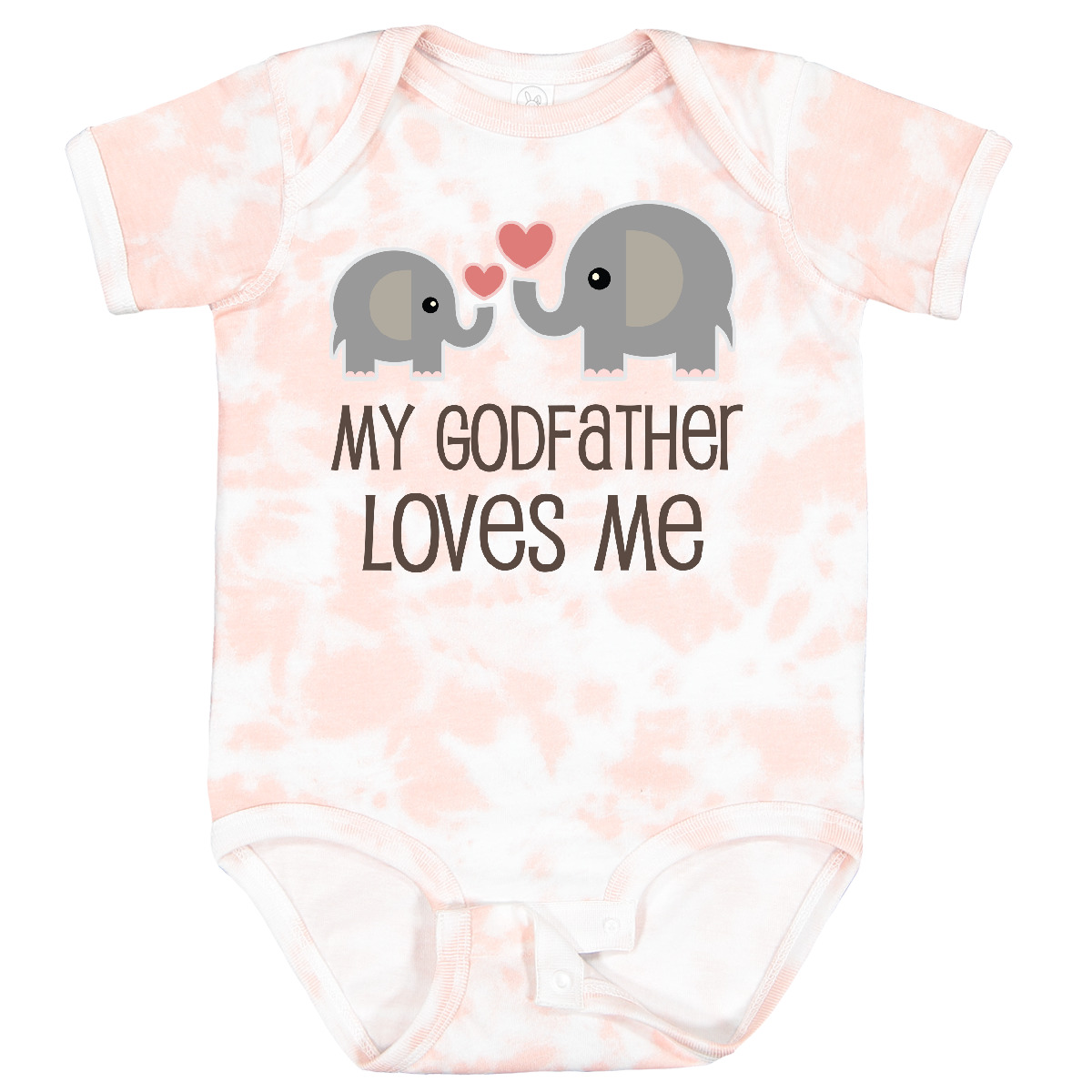 Inktastic My Godfather Loves Me Godson Baby Bodysuit Elephant Childs Boys Girls - Picture 14 of 17
