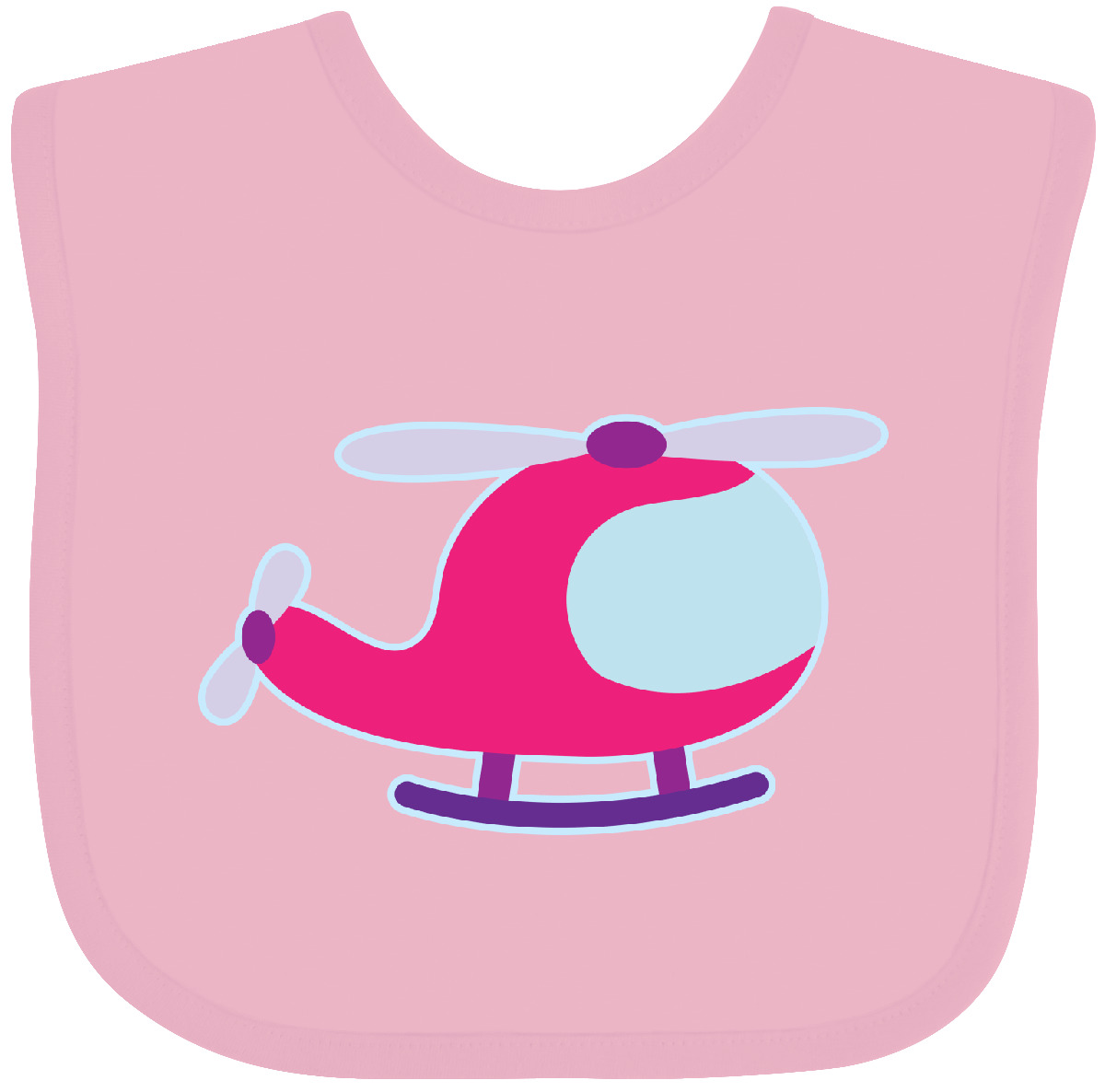 Inktastic Helicopter Pink Girls Baby Bib Copter Whirlybird Childs Cute Clothing - 第 3/9 張圖片