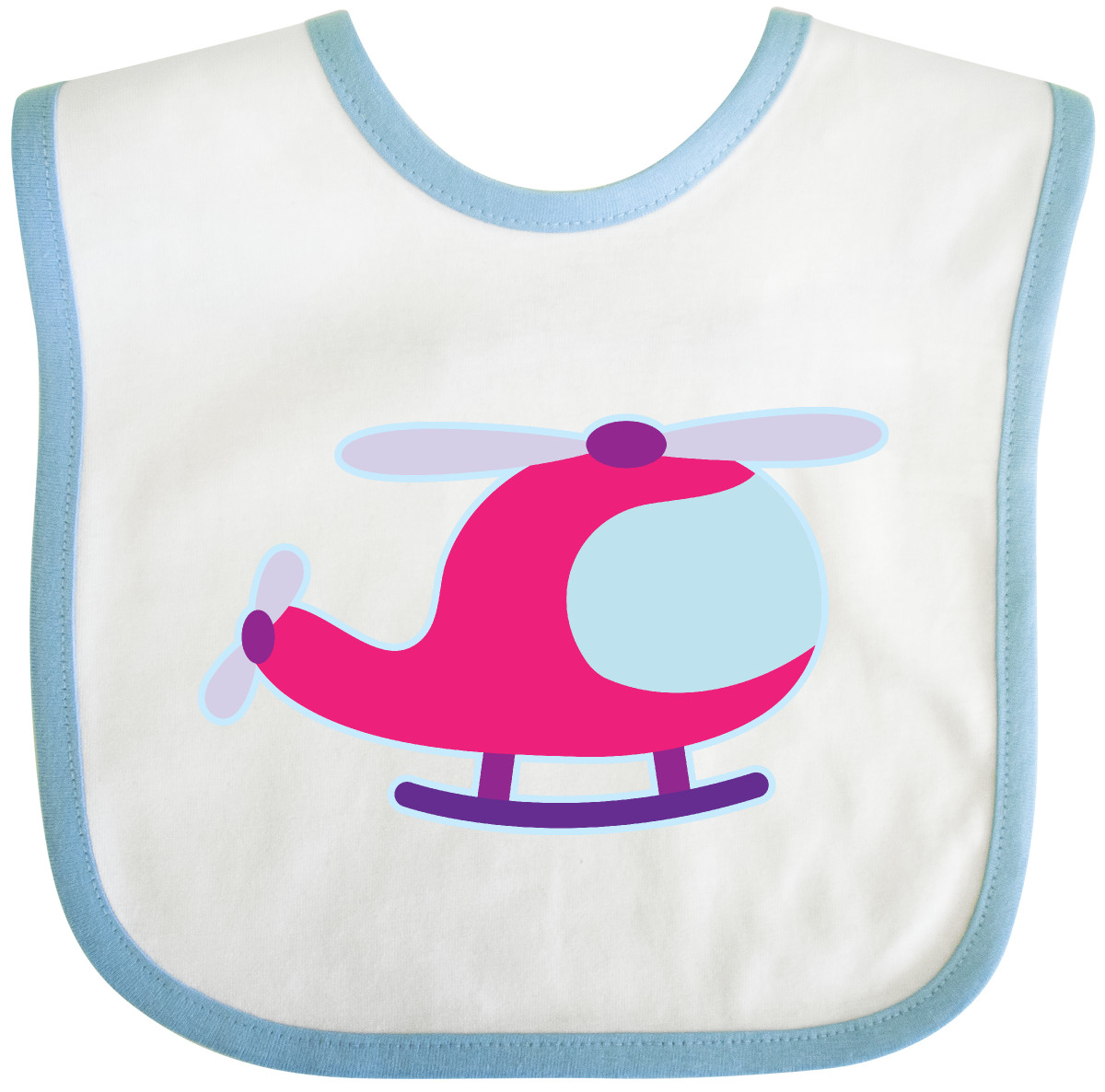 Inktastic Helicopter Pink Girls Baby Bib Copter Whirlybird Childs Cute Clothing - 第 6/9 張圖片