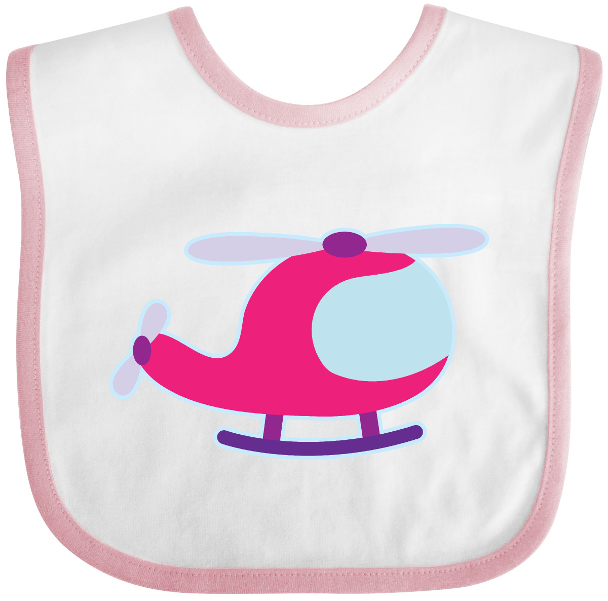 Inktastic Helicopter Pink Girls Baby Bib Copter Whirlybird Childs Cute Clothing - 第 8/9 張圖片