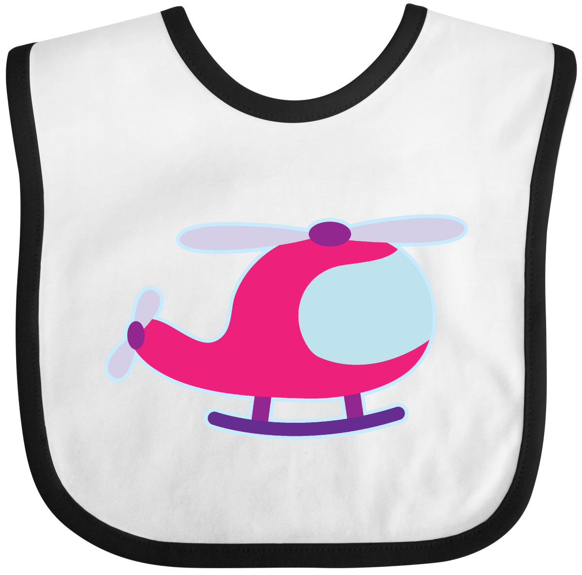 Inktastic Helicopter Pink Girls Baby Bib Copter Whirlybird Childs Cute Clothing - 第 5/9 張圖片