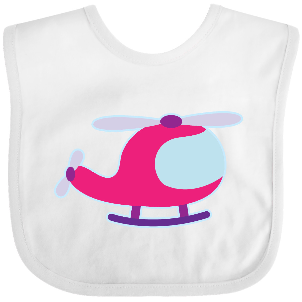 Inktastic Helicopter Pink Girls Baby Bib Copter Whirlybird Childs Cute Clothing - 第 4/9 張圖片
