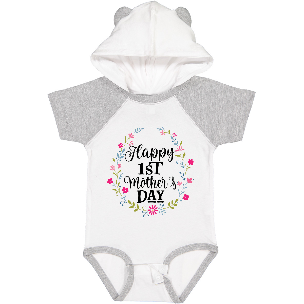 Inktastic Happy 1st Mothers Day Outfit Girls Baby Bodysuit Babys First Flowered - Picture 8 of 8