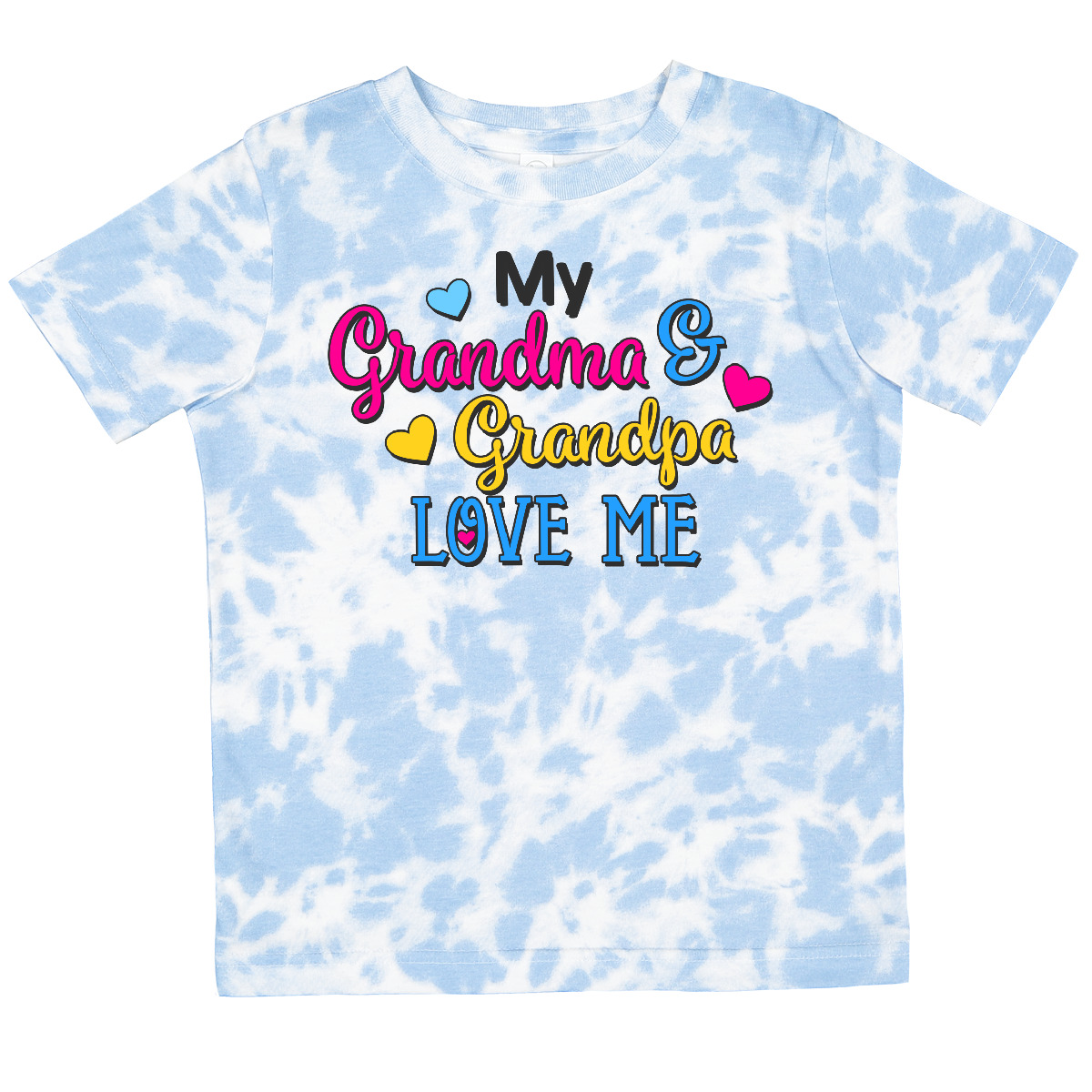 Inktastic My Grandma And Grandpa Love Me With Hearts Toddler T-Shirt Family Cute - Picture 6 of 7