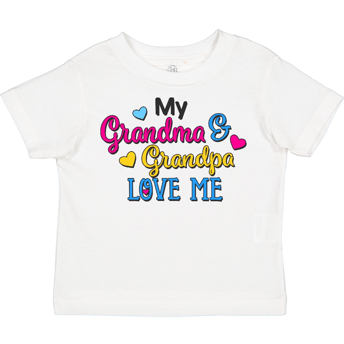 Inktastic My Grandma And Grandpa Love Me With Hearts Toddler T-Shirt Family Cute - Picture 7 of 7