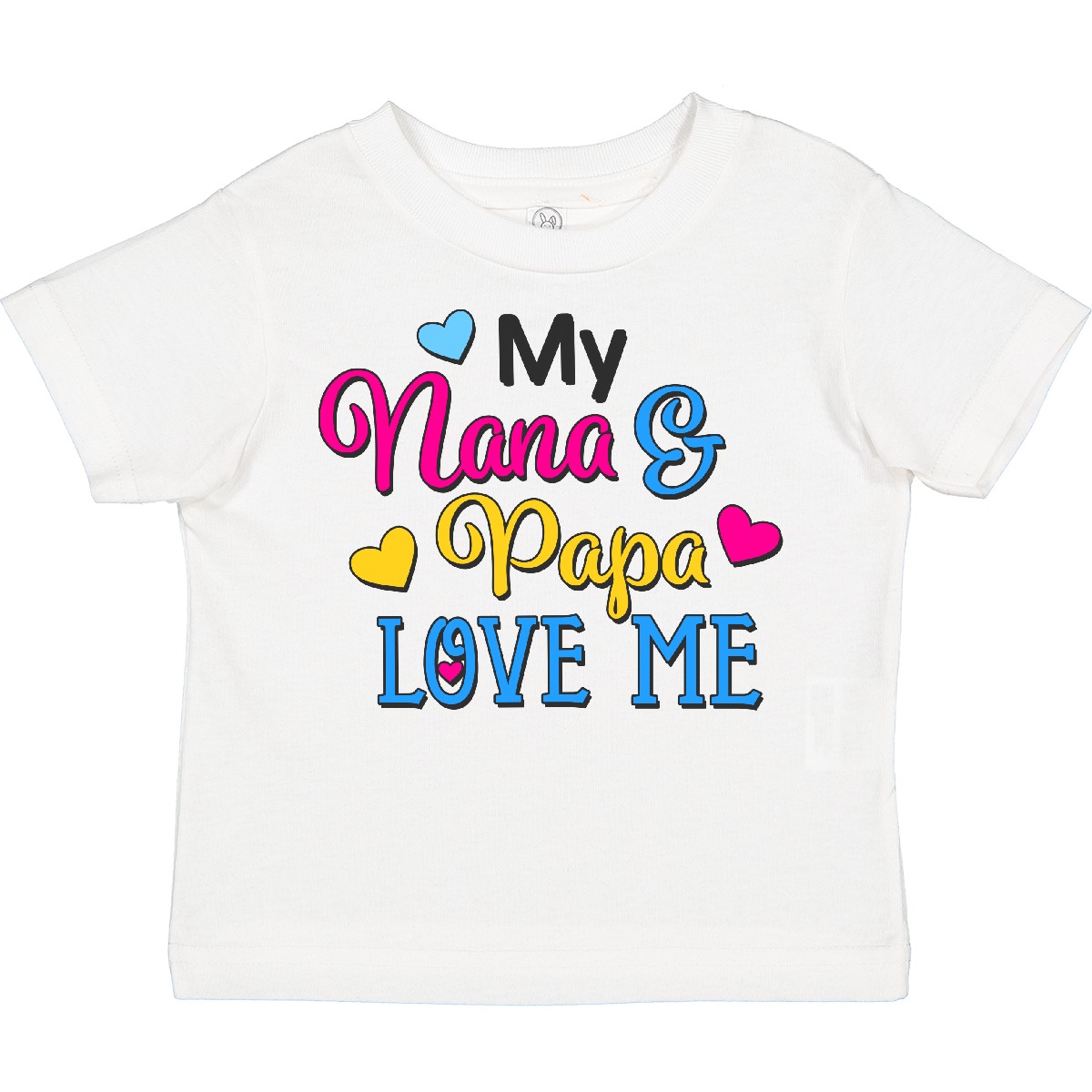 Inktastic My Nana And Papa Love Me With Hearts Toddler T-Shirt Family Cute Child - Picture 11 of 11
