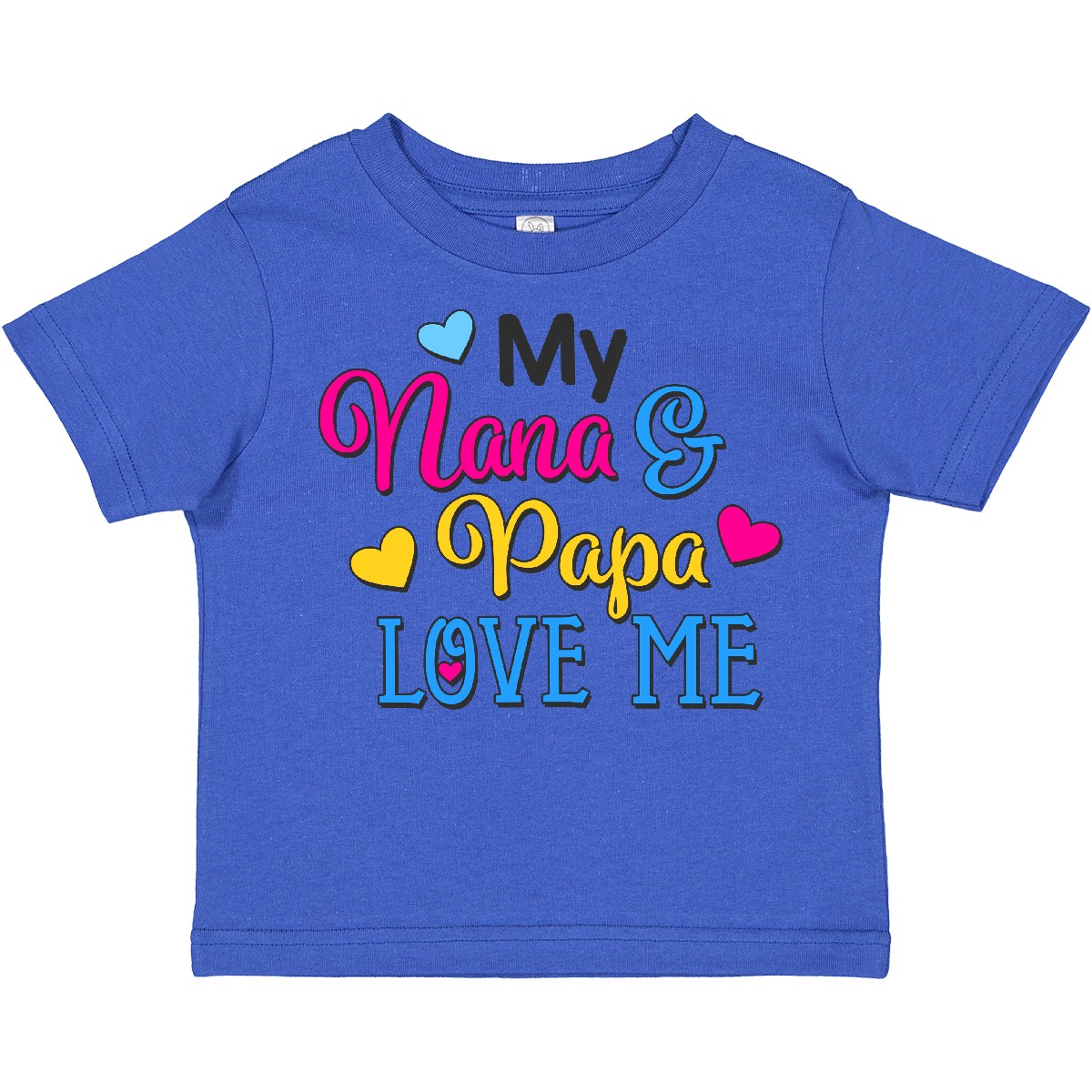 Inktastic My Nana And Papa Love Me With Hearts Toddler T-Shirt Family Cute Child - Picture 9 of 11