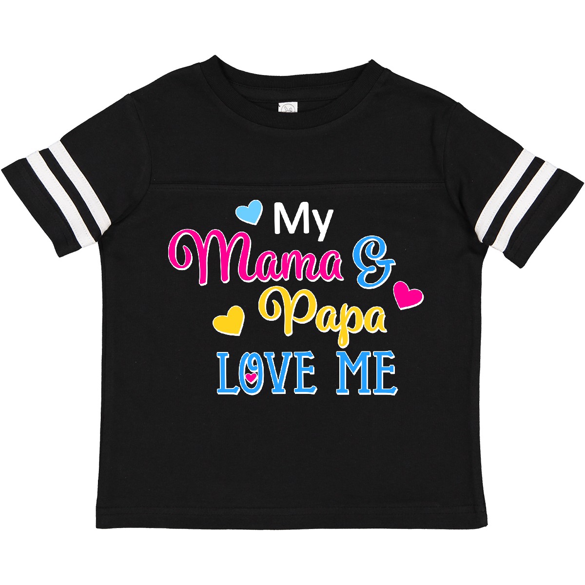 Inktastic My Mama And Papa Love Me With Hearts Toddler T-Shirt Family Cute Kid - Picture 2 of 5