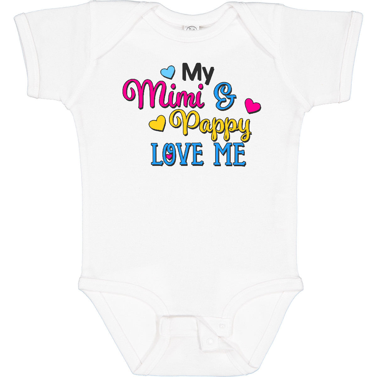Inktastic My Mimi And Pappy Love Me With Hearts Baby Body Familie süß Kleinkind - Bild 7 von 8