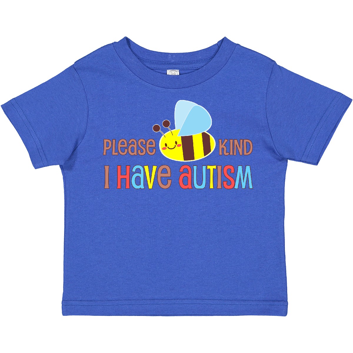 Inktastic Please Bee Kind, I Have Autism Toddler T-Shirt Awareness Humor Child - Picture 8 of 11