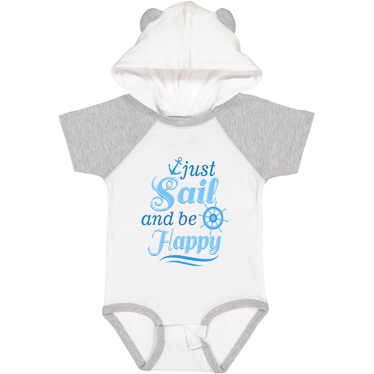 Inktastic Nautical Sailing Just Sail And Be Happy Baby Bodysuit Yacht Boat Hws - Picture 4 of 4