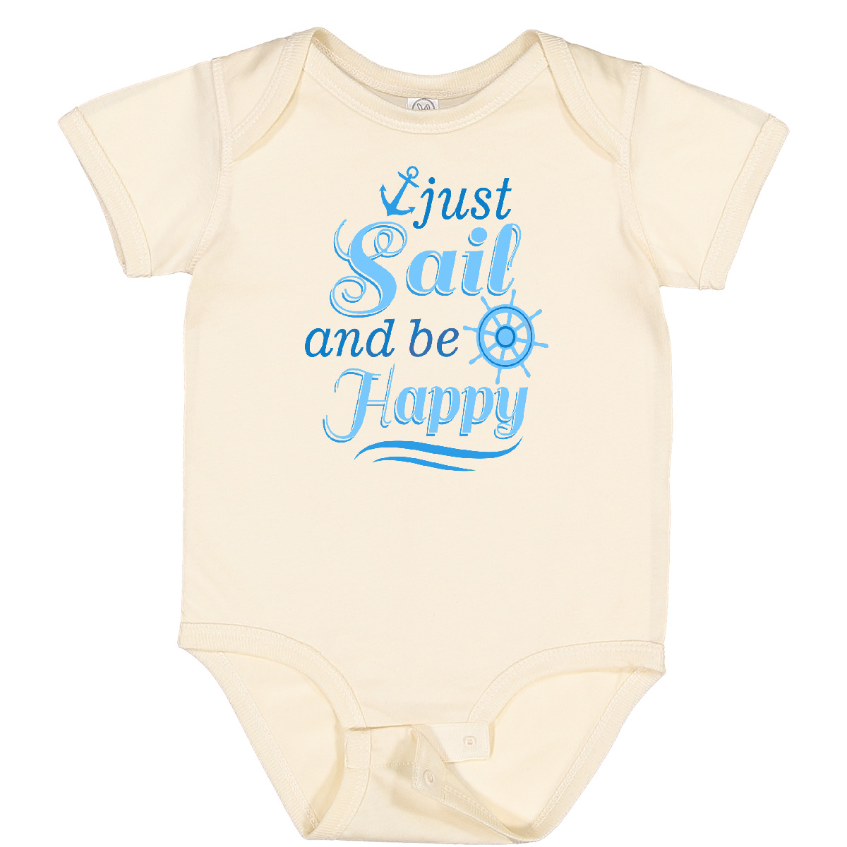 Inktastic Nautical Sailing Just Sail And Be Happy Baby Bodysuit Yacht Boat Hws - Picture 3 of 4