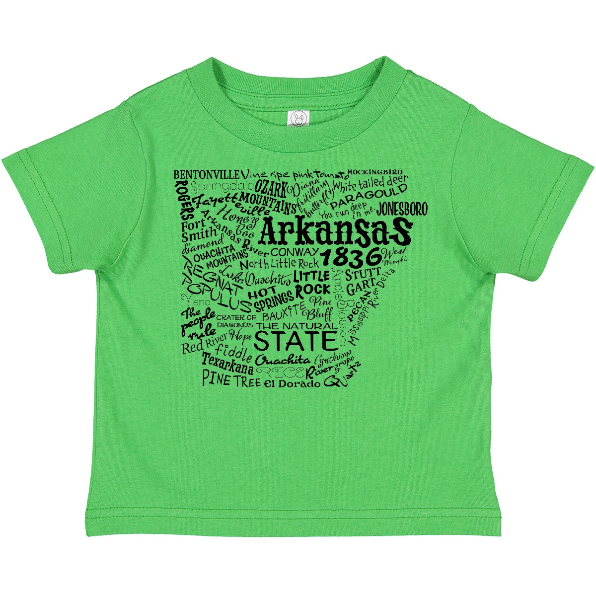 Inktastic Arkansas State Word Salad Toddler T-Shirt Home Natural Little Rock Kid - Picture 2 of 8