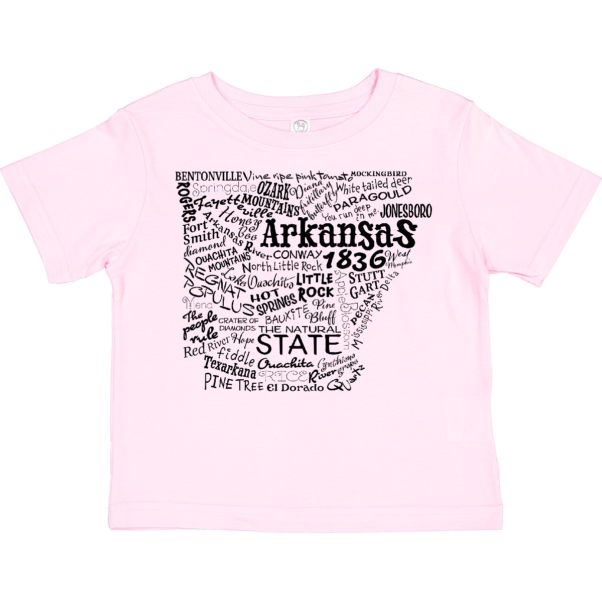 Inktastic Arkansas State Word Salad Toddler T-Shirt Home Natural Little Rock Kid - Picture 6 of 8