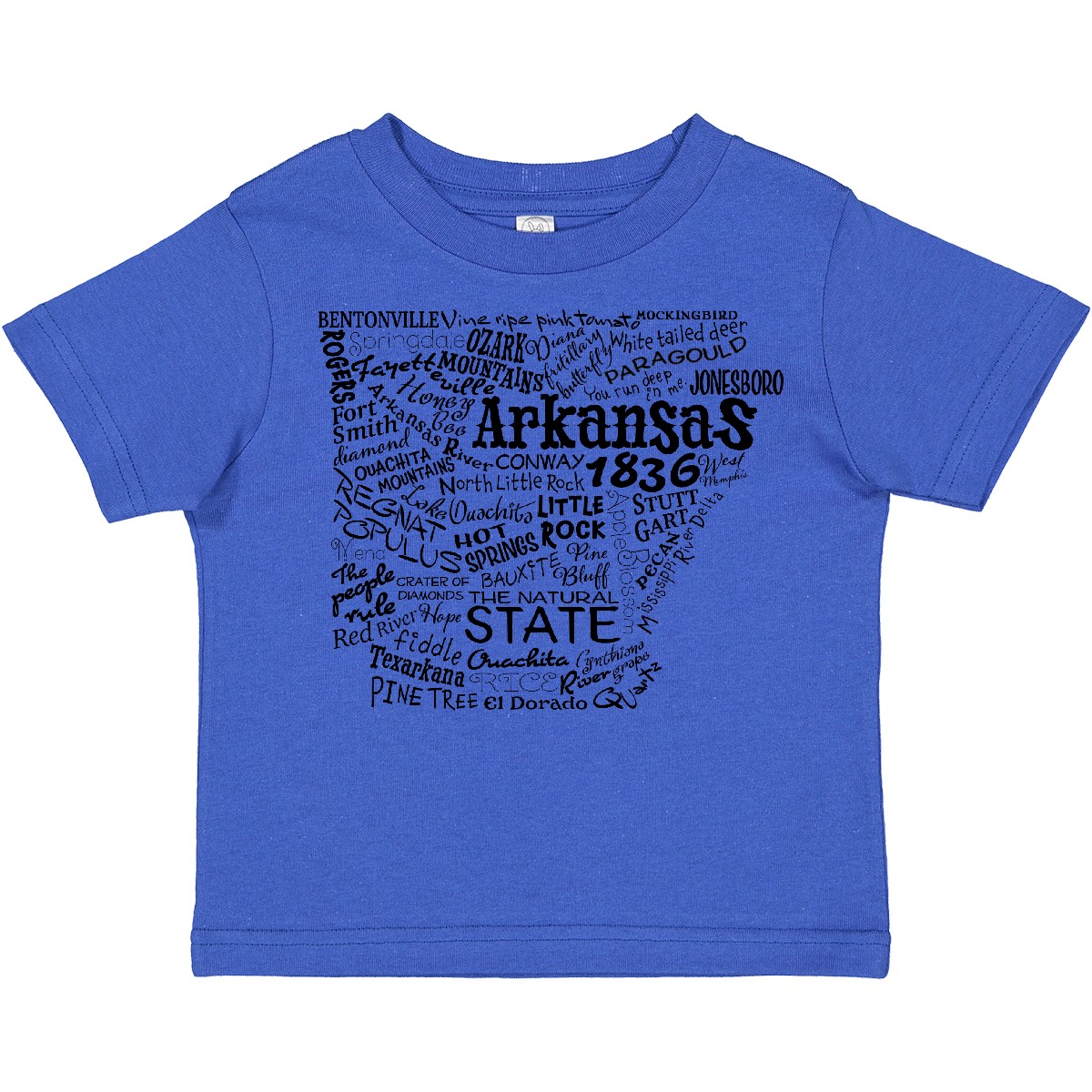 Inktastic Arkansas State Word Salad Toddler T-Shirt Home Natural Little Rock Kid - Picture 7 of 8