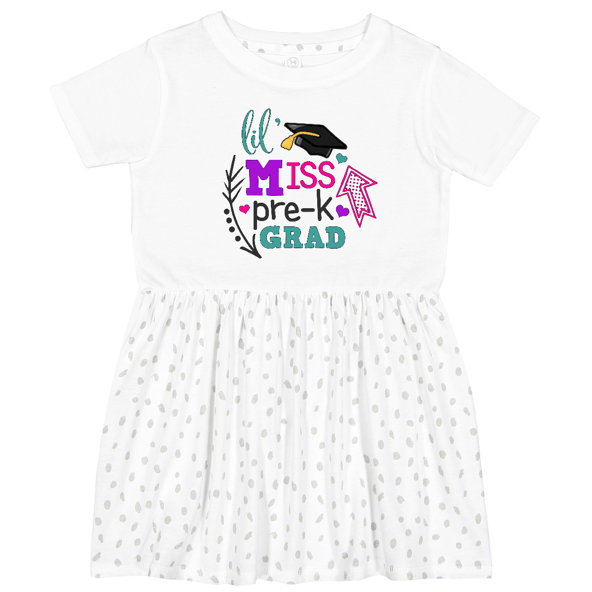Inktastic Lil Miss Pre-K Grad With Arrows Toddler Dress School Kids Gradution - Bild 5 von 6