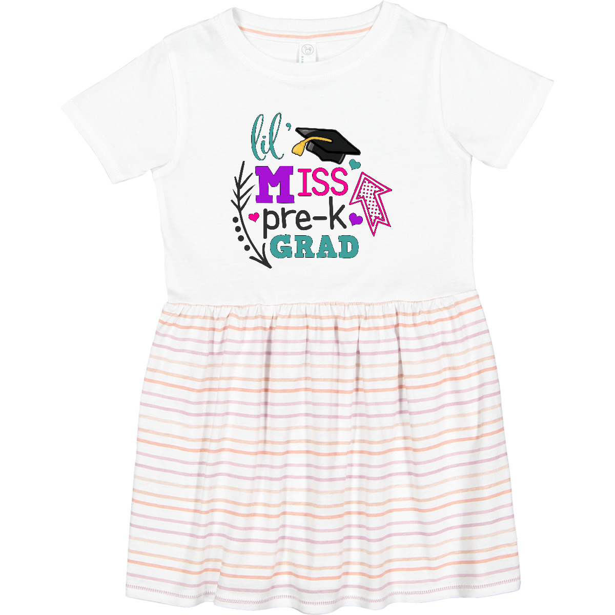 Inktastic Lil Miss Pre-K Grad With Arrows Toddler Dress School Kids Gradution - Bild 6 von 6