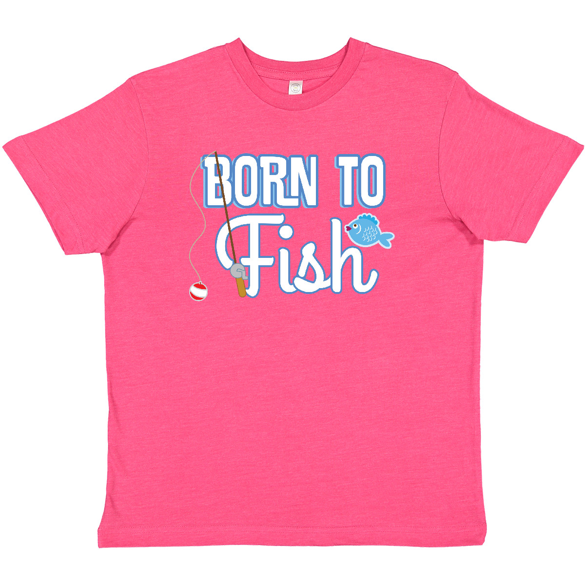 Inktastic Born To Fish Go Fishing Youth T-Shirt Fisherman Future Clothing Fly - Picture 2 of 2