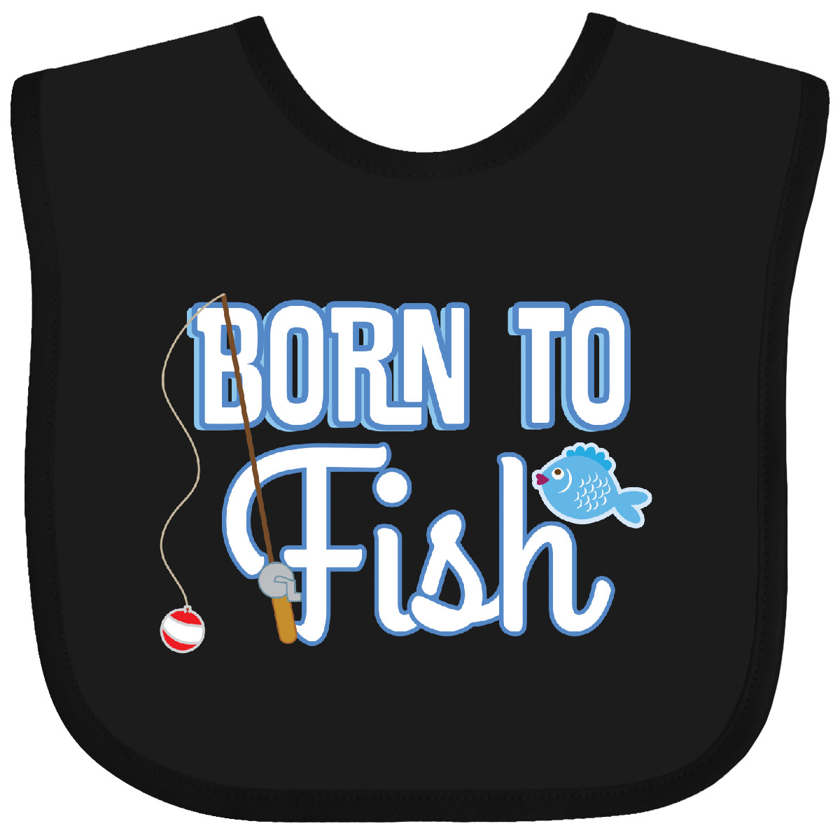 Inktastic Born To Fish Go Fishing Baby Bib Fisherman Future
