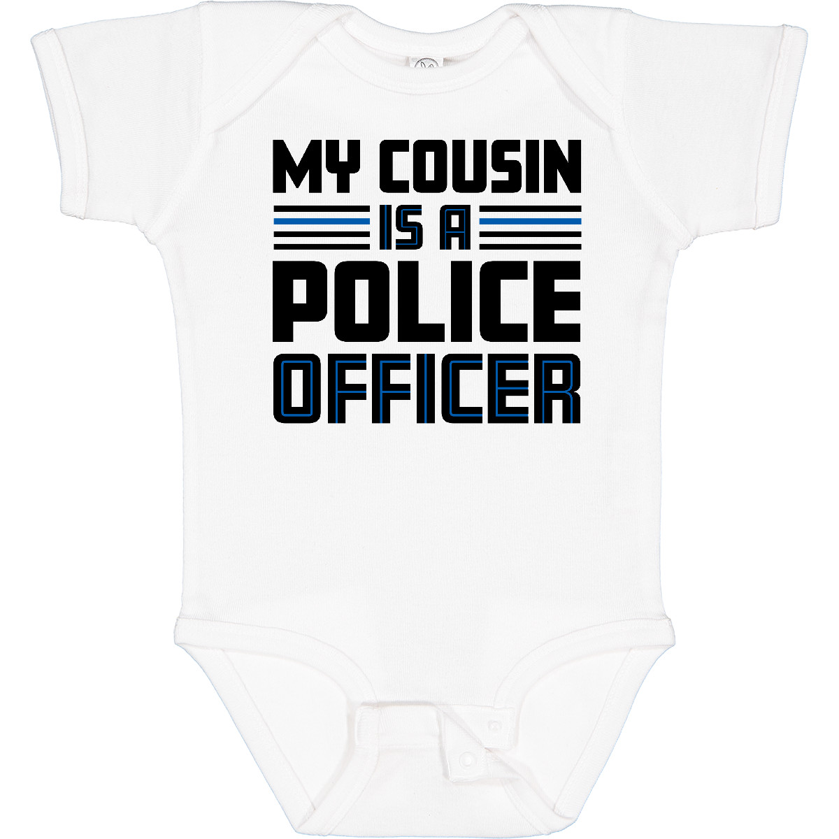 Inktastic My Cousin Is A Police Officer Baby Bodysuit Family Big Public Servant - Bild 7 von 8