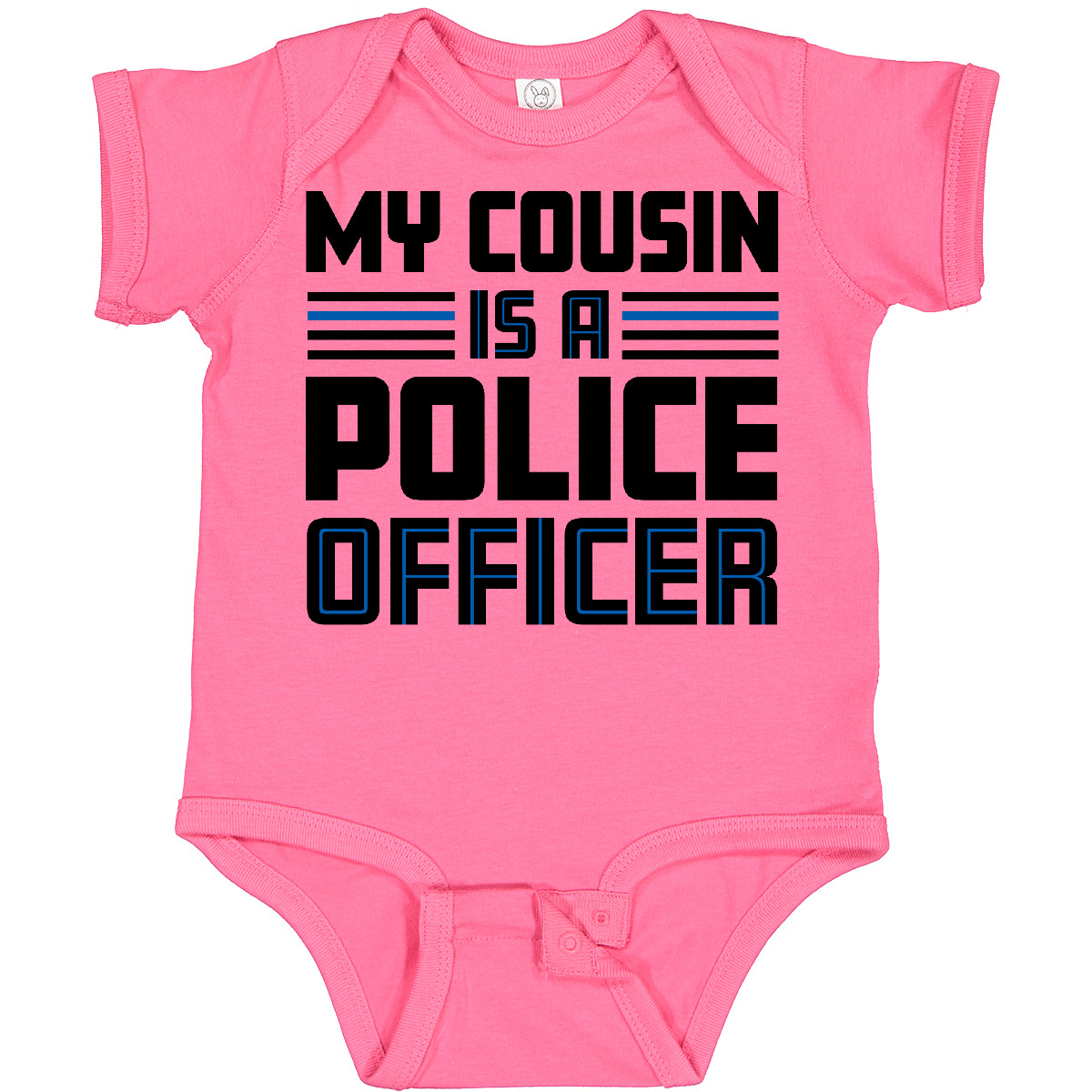 Inktastic My Cousin Is A Police Officer Baby Bodysuit Family Big Public Servant - Bild 3 von 8