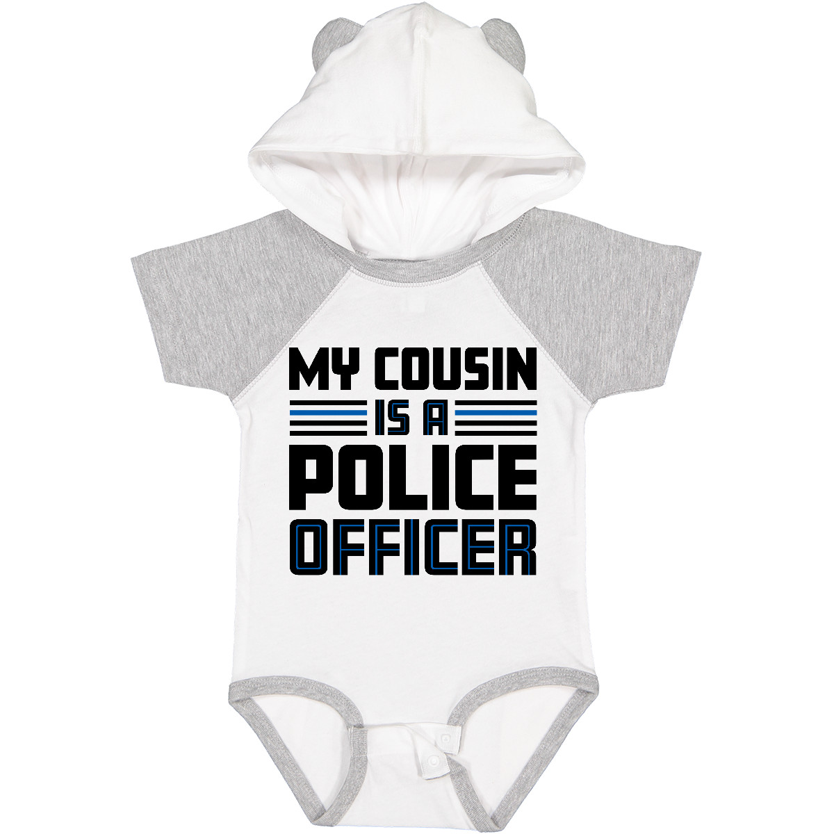 Inktastic My Cousin Is A Police Officer Baby Bodysuit Family Big Public Servant - Bild 8 von 8