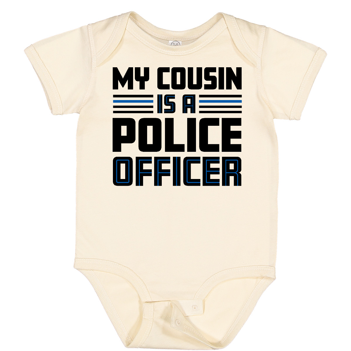Inktastic My Cousin Is A Police Officer Baby Bodysuit Family Big Public Servant - Bild 4 von 8