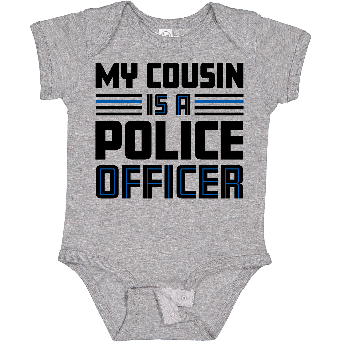 Inktastic My Cousin Is A Police Officer Baby Bodysuit Family Big Public Servant - Bild 2 von 8