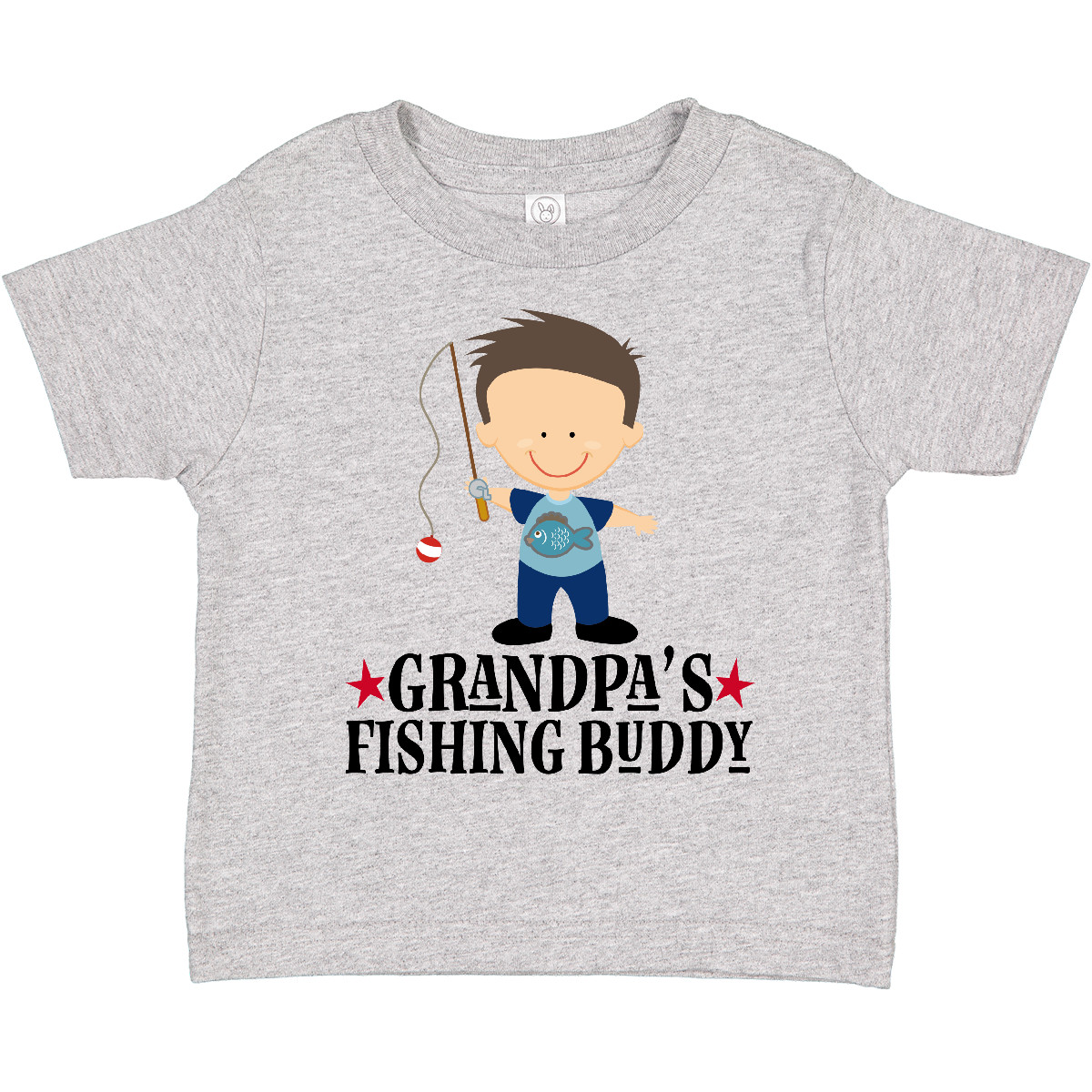 Inktastic Grandpa Fishing Buddy Fisherman Toddler T-Shirt Gift From Boys Childs - Picture 4 of 7